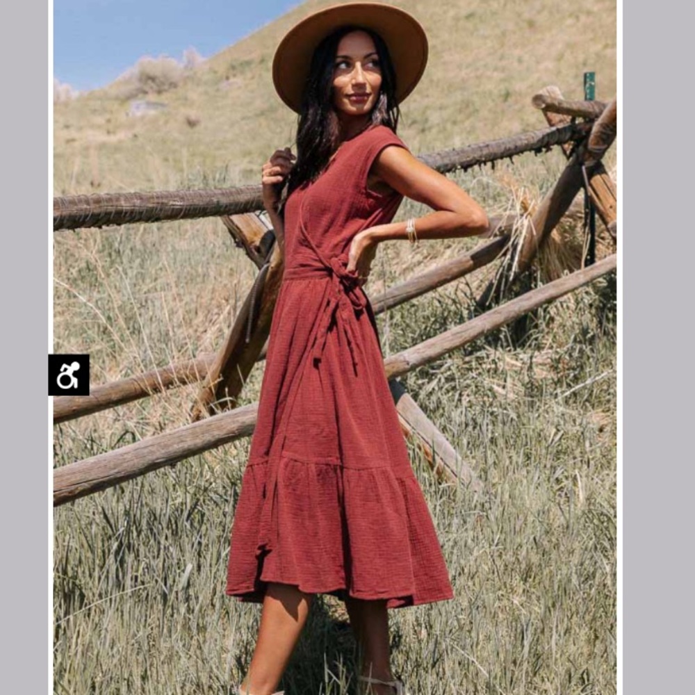 Bohme Rust Midi Dress